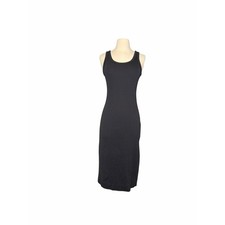 Everlane THE ’90S RIB Black Ribbed Tank Midi Dress