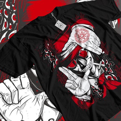 Ultimate Vampire Anime Lovers Hellsing Alucard Face Hell Sing Gift Black T-Shirt