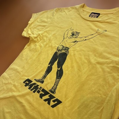 [Rare Item] Tiger Mask T-shirt Ikki Kajiwara Pro Wrestling Anime M size