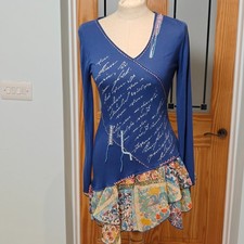 Joe Browns Boho Hippy Ethnic Print Ladies Blue Tunic Dress - Size 10