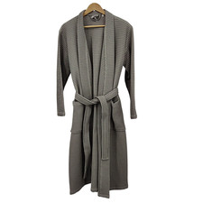 Quince Men Organic Turkish Waffle Robe Gray XS