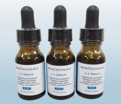 SKINCEUTICALS C E FERULIC ANTIOXIDANT TREATMENT 0.5 OZ NWOB SEALED LOT OF 3