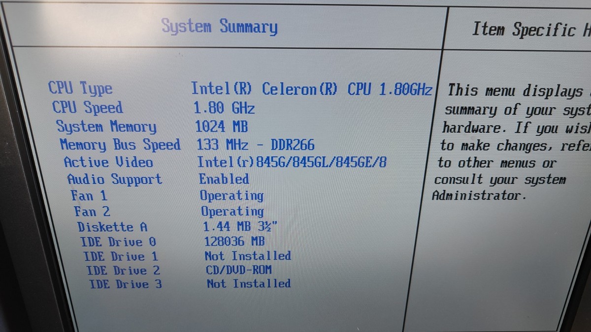 Windows XP Classic Gaming PC - IBM NetVista A30 Celeron 1.8Ghz 1GB