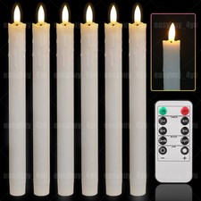 6er Set Flammenlos Led Stabkerzen flackernd L...