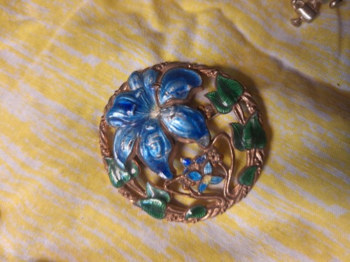 Lot Of Vintage Brooches And  Necklace  And A Bracelet - Afbeelding 7 van 12