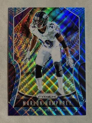 2019 Panini Prizm Blue Wave Marlon Humphrey /199 #75 Ravens