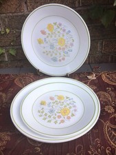 CORELLE CORNING SPRING MEADOW 4 DINNER PLATES 10 1/4  2 SALAD PLATES 8 1/2