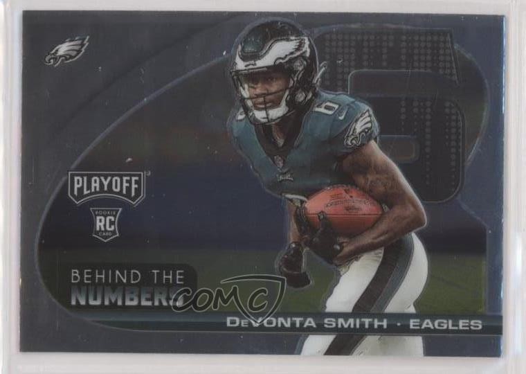 2021 Panini Playoff Behind The Numbers DeVonta Smith #BTN-DSM 0z48