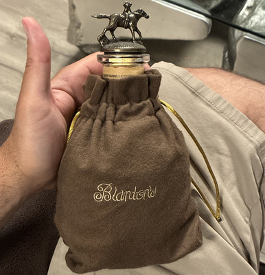 Blanton's Original Single Barrel Bourbon Empty Bottle w/ Horse Stopper & Bag