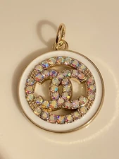 Zipper Pull Button Stamped Charm