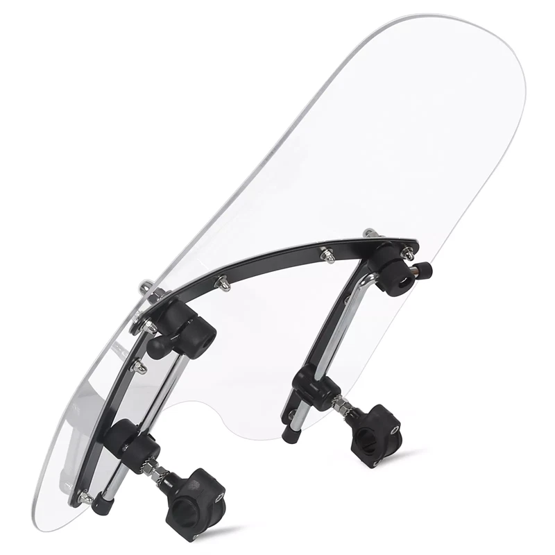 For Harley Honda Suzuki Yamaha Motorcycle 7/8'' 1'' 1-1/4" Handlebar Windshield - Image 3 of 4