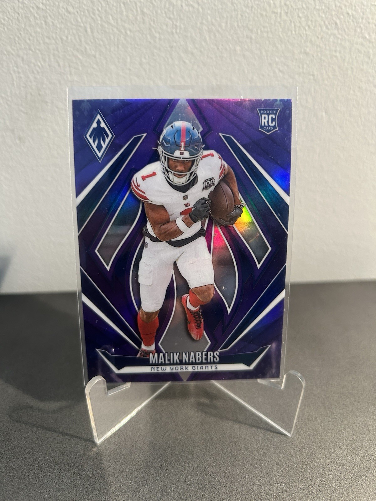 Malik Nabers 2024 Panini Phoenix Purple No. 221 New York Giants Rookie RC