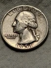 1951 d washington quarter silver