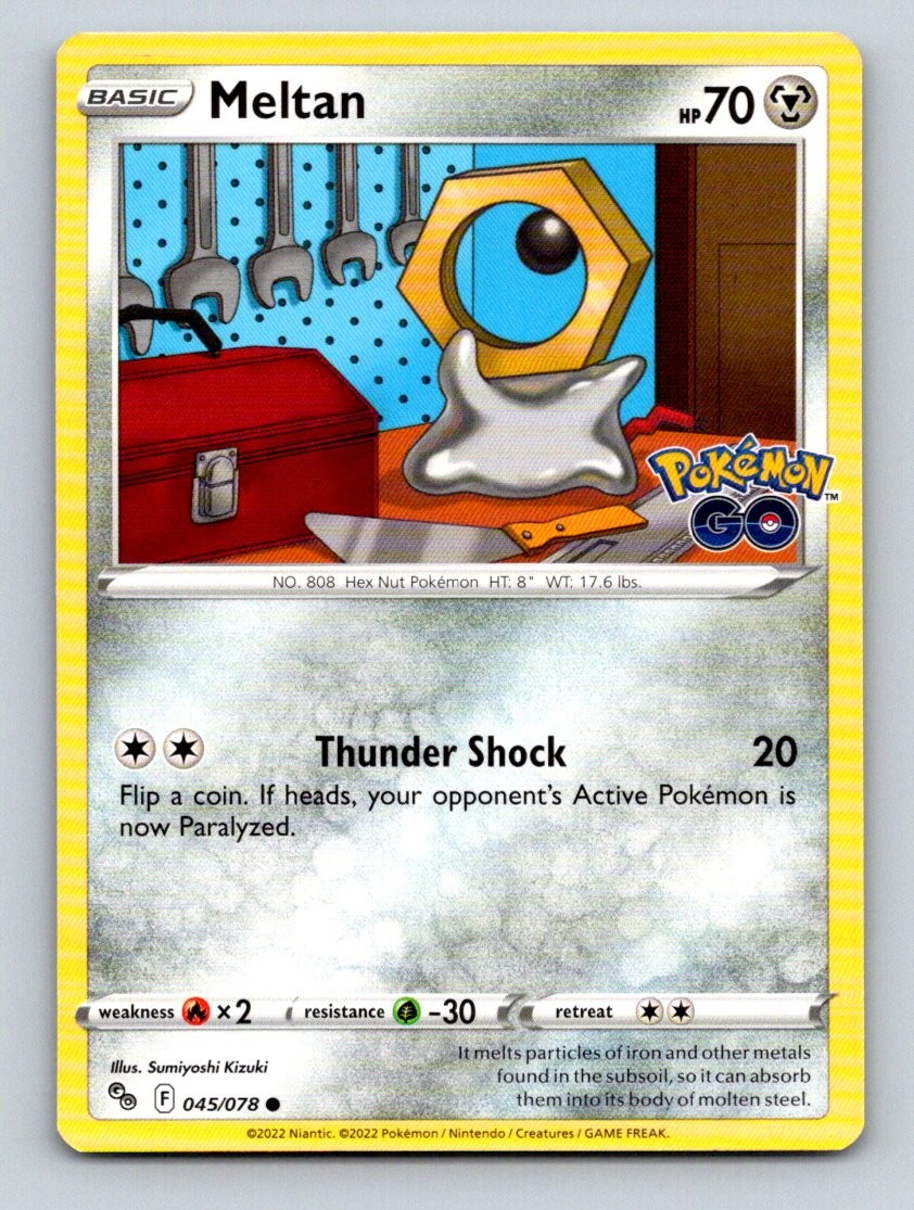 Meltan 045/078 Common Pokemon GO Pokemon Lightly Played