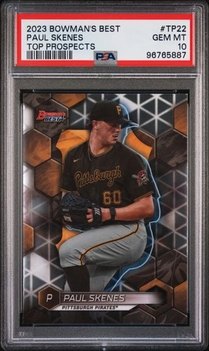 PAUL SKENES 2023 BOWMAN'S BEST TOP PRO ROOKIE RC #TP22 PSA 10 GEM MINT! 96765887