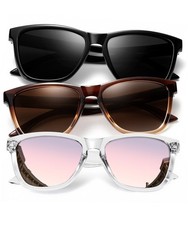 KALIYADI Womens-Sunglasses Polarized Medium, A02-black/Gradient Brown/Pink