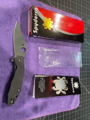 Spyderco Mantra 1 C202TIP Titanium Flipper with CPM4