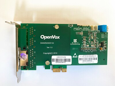 Openvox DE230E PCIe 2 port E1 T1 card Asterisk PCIe  FreePBX ISSABEL4 