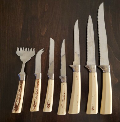 Vintage Regent Sheffield Knives Serving and Prep Knife Set of Seven England