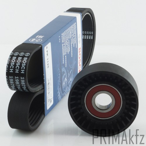 BOSCH Keilrippenriemen + Spannrolle für VW Lupo Polo Caddy II 1.0 - 1.4 - Bild 1 von 3