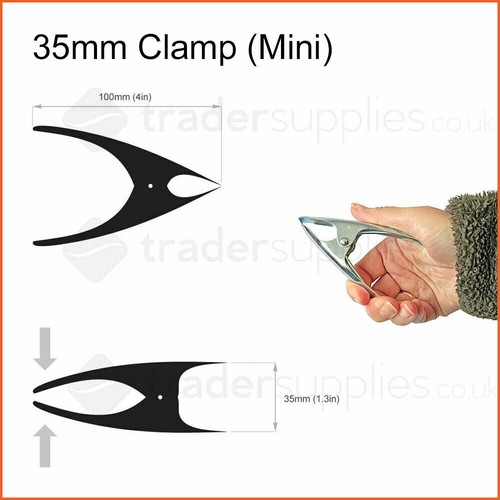 Strong Metal Market Stall Spring Clamps Clips for Clamping Tarpaulins Camping - Picture 9 of 10