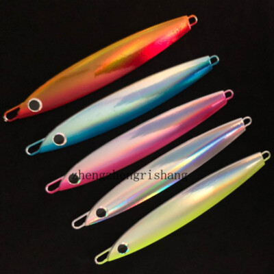 1pcs Slow Pitch Fishing Lures Sinking Lead Metal Flat Fall Jig Jigging Bait set