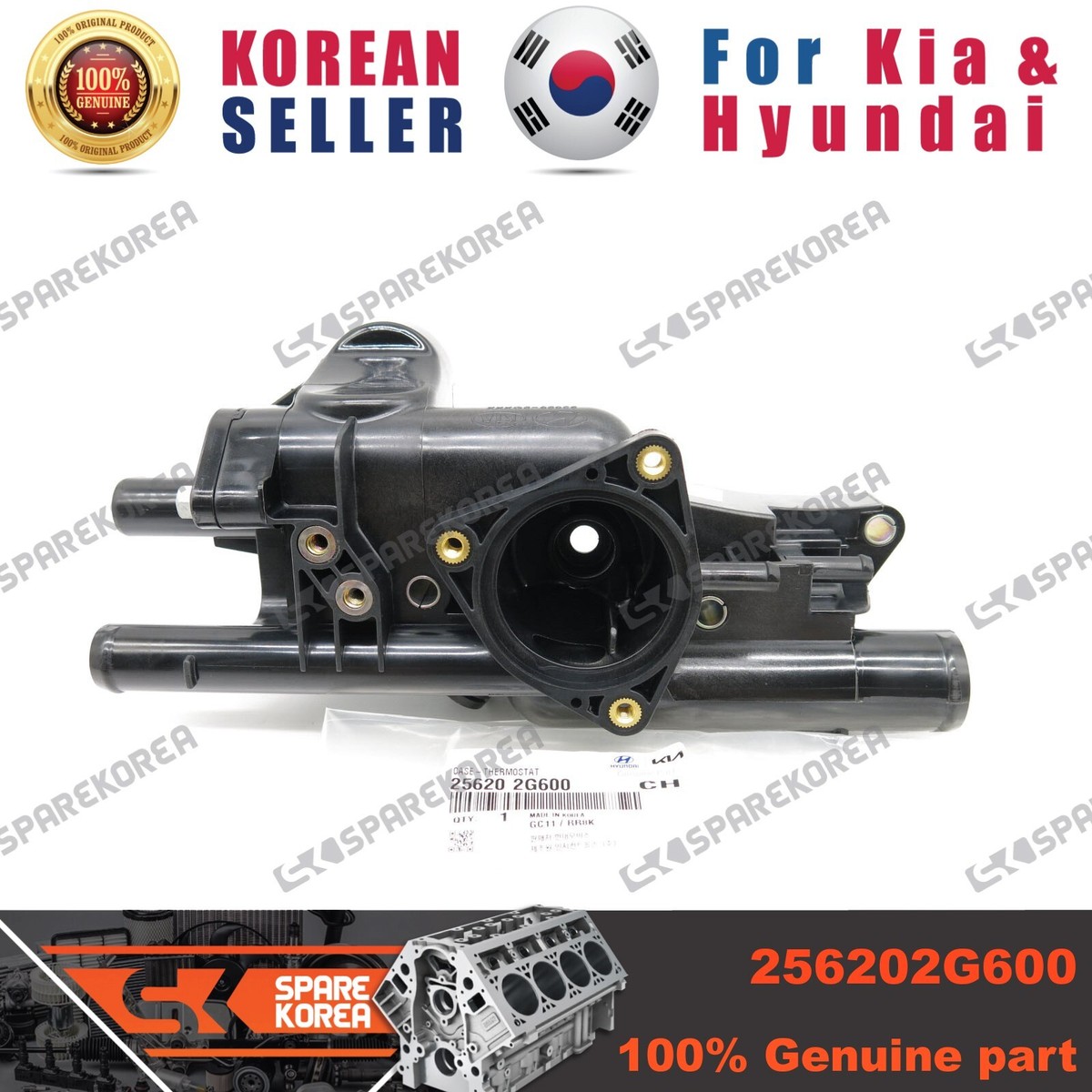 Genuine/OEM 256202G600 CASE-THERMOSTAT for Kia Lotze | eBay
