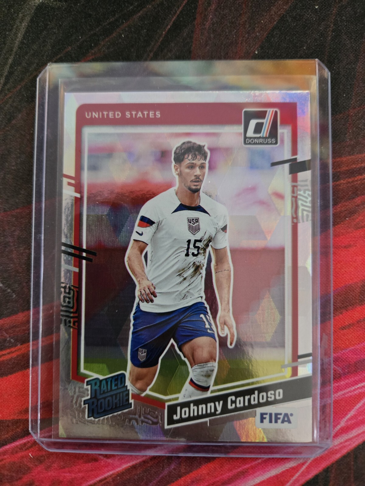 2023-24 Panini Donruss FIFA - Rated Rookie Cubic #180 Johnny Cardoso (RC) - USA