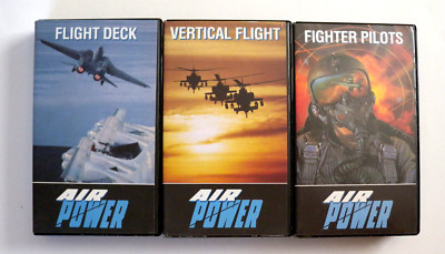 Air Power Time Life Videos Flight Deck/Vertical Flight/ Fighter Pilots - 3 VHS