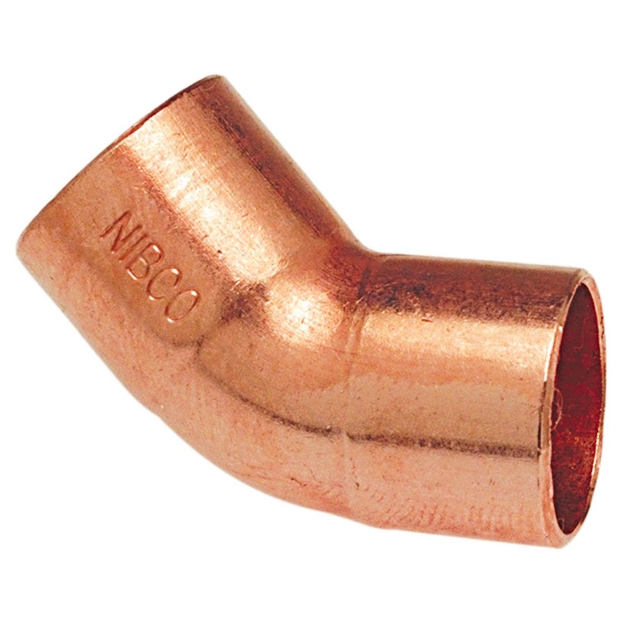 1-1/4" Copper 45 Degree Elbow Sweat Solder Pressure NIBCO Fits 1-3/8" Tube New