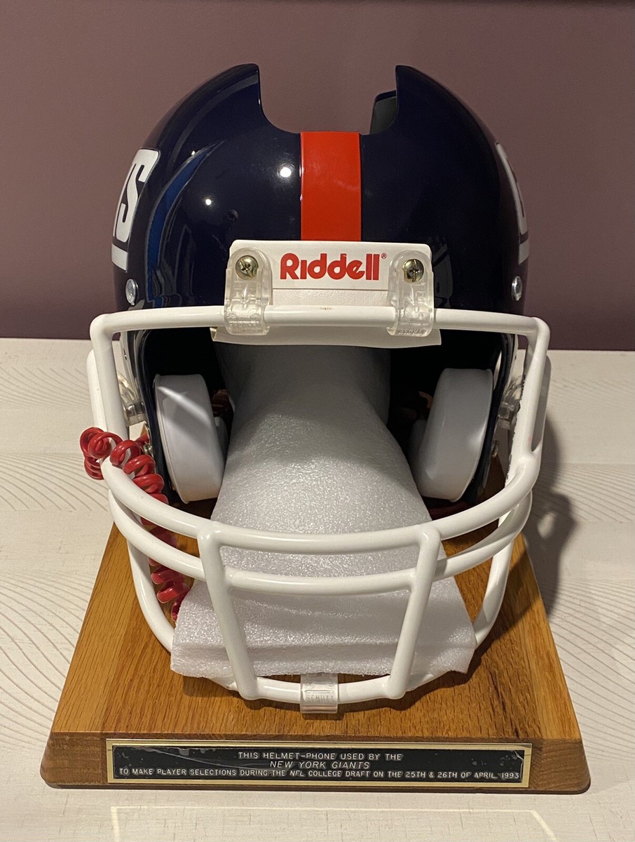 1993 NFL Draft Day Helmet Telephone NY Giants MICHAEL STRAHAN COA