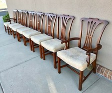 John Widdicomb Set of 8 Chippendale Style Dining Chairs