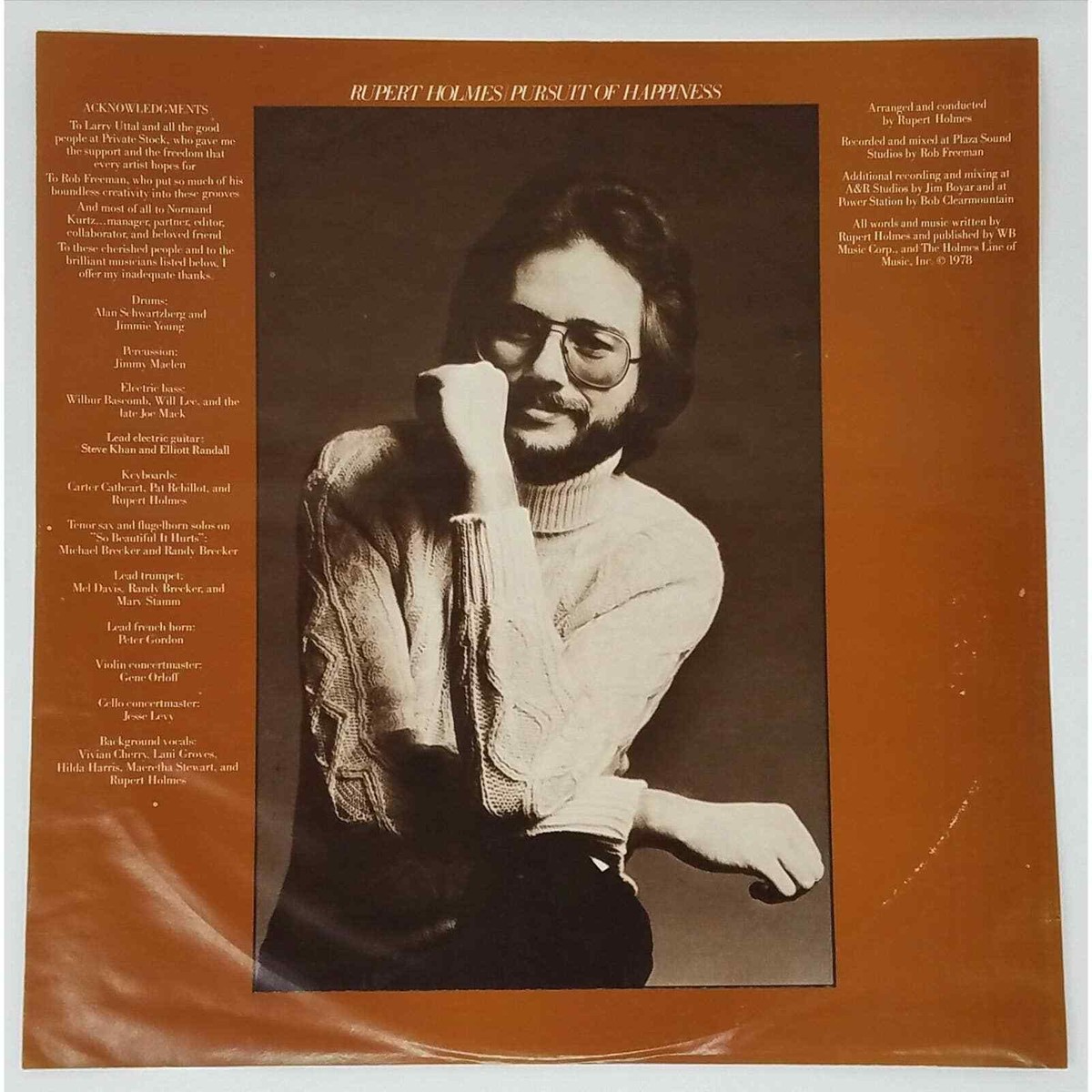 Rupert Holmes Pursuit of Happiness 1978 Album Record Vinyl 12
