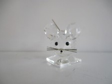Swarovski Figur Maus Kristall mit Metallapplikationen Höhe ca. 5,8 cm