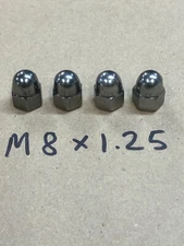 M8 X 1.25 (coarse) Acorn Nut, Motorized Bicycle Cylinder Head Nut, OEM, 4 PCS
