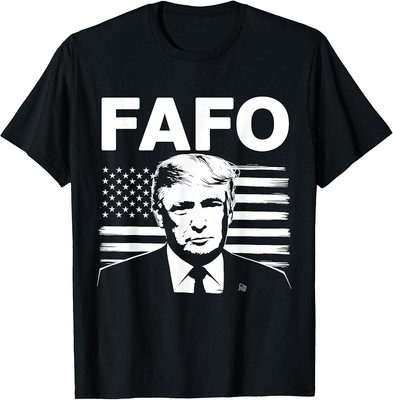 Funny Trump FAFO F Around Find Out US Flag Vintage T-Shirt