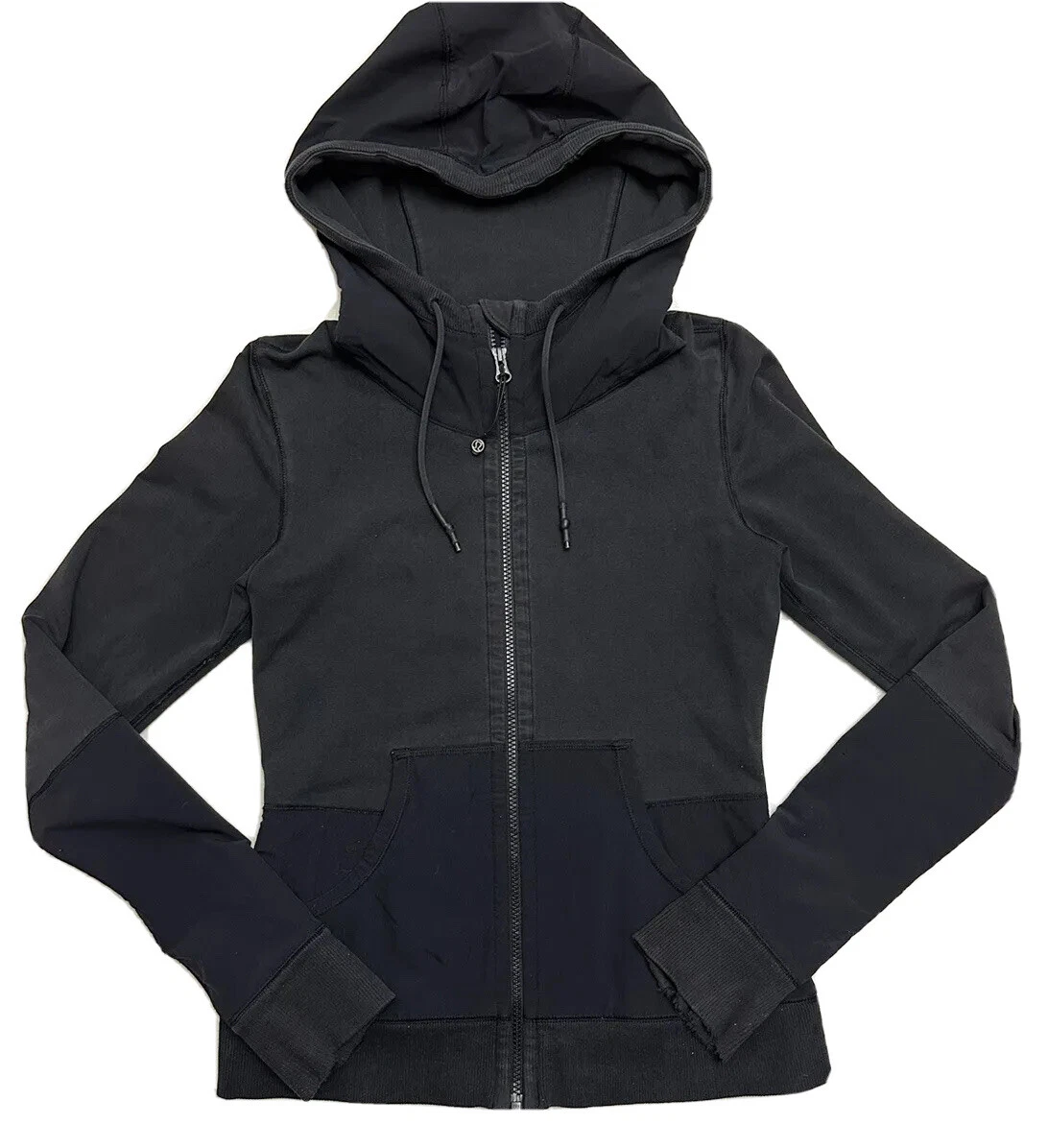 lululemon scuba Style Black Full Zip Sweatshirt Hoodie No Size Dot - Size 4  Cute