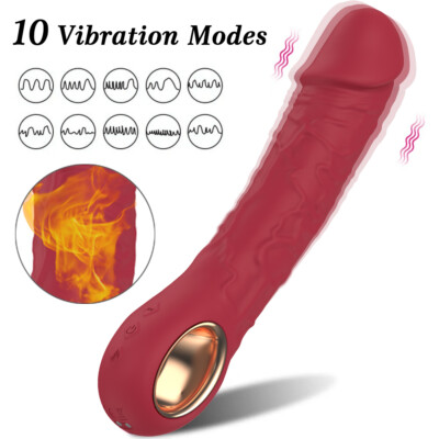 Heating Rabbit Vibrator Intense G-Spot Massager Thick Dildo Sex Toys For  Women | eBay