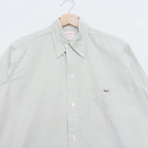 VTG Brooks Brothers Makers Shirt Men 15.5 35 Rare 60s OCBD Oxford Cloth Monogram - Picture 4 of 12