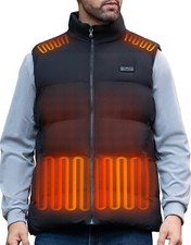 Heated Vest for Men 10,000mAh 7.4V Battery Pack Lightweight Electric 2XL NWT