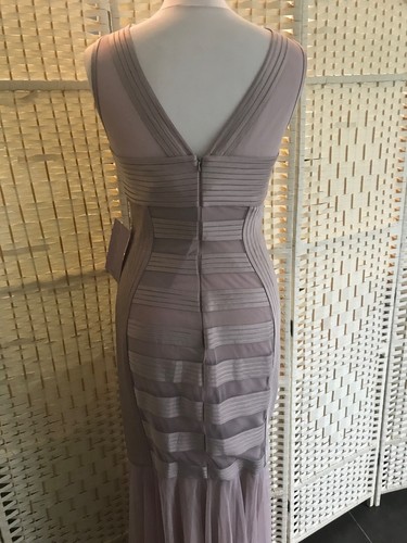 NWT J S JS Collections Structured Fishtail Evening Dress Women Size 8 Blush Pink - Picture 15 of 20
