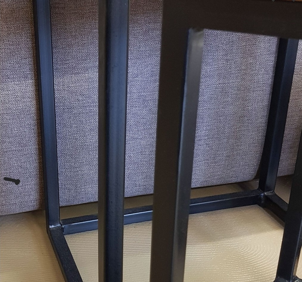 Foto 4 van salontafel/bijzettafel 2-delig, Mangohout. Nieuwstaat!
