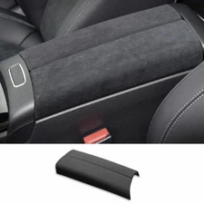 For Benz GLA W156 2020-2023 Black Suede Middle Console Armrest Box Cover Trim 2X