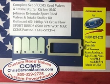 CCMS OMC Johnson Evinrude V4 Sport Reed Valves & Intake Stuffer Kit 65-140hp 