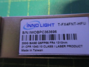 InnoLight T-FX4FNT-HFV 200G BASE QSFP56 FR4 1310nm Optical Transceiver