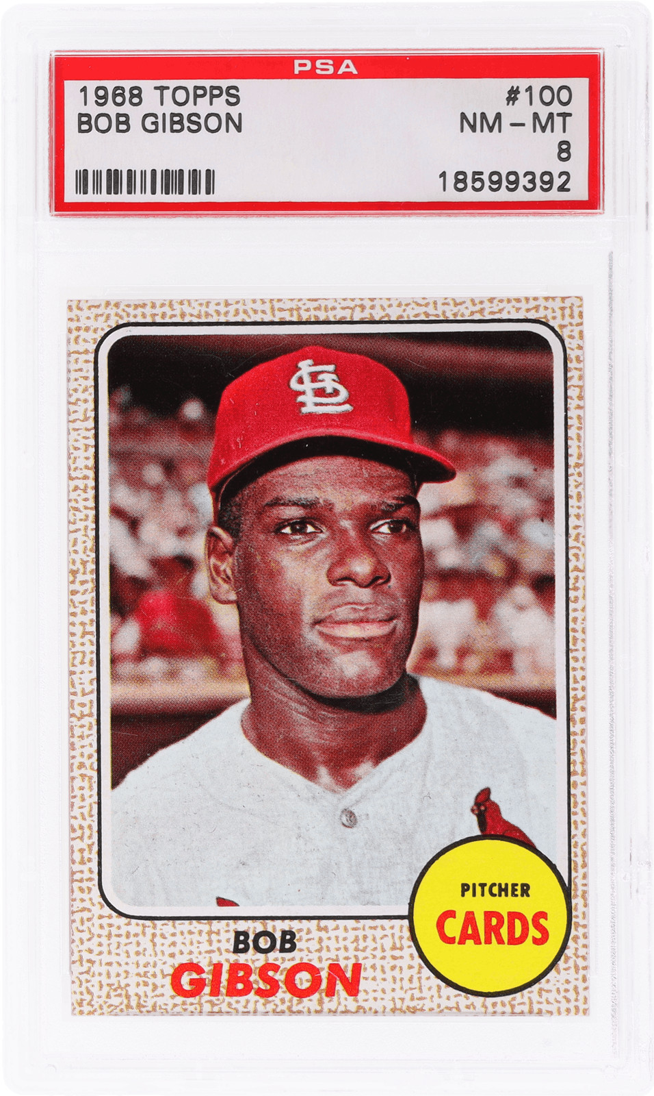 1968 Topps Bob Gibson #100 PSA 8
