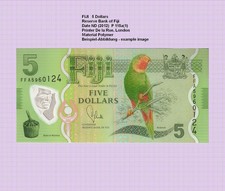 FIJI FIJI 5 dólares ND sin circular P 115a(1) polímero 6500#❇️❇️