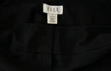 Elle Women's Solid Black Career Dress Trouser Pants 14 Long/14L