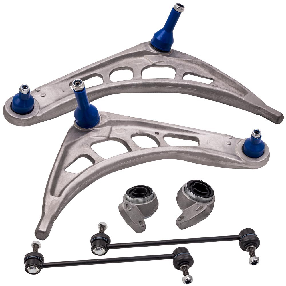 Front Lower Suspension Wishbone Arms, Bushes & Links Kit For BMW 3 Series E46 Z4