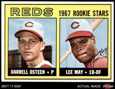 1967 Topps #222 Lee May / Darrell Osteen Reds RCs RC 7.5 - NM+